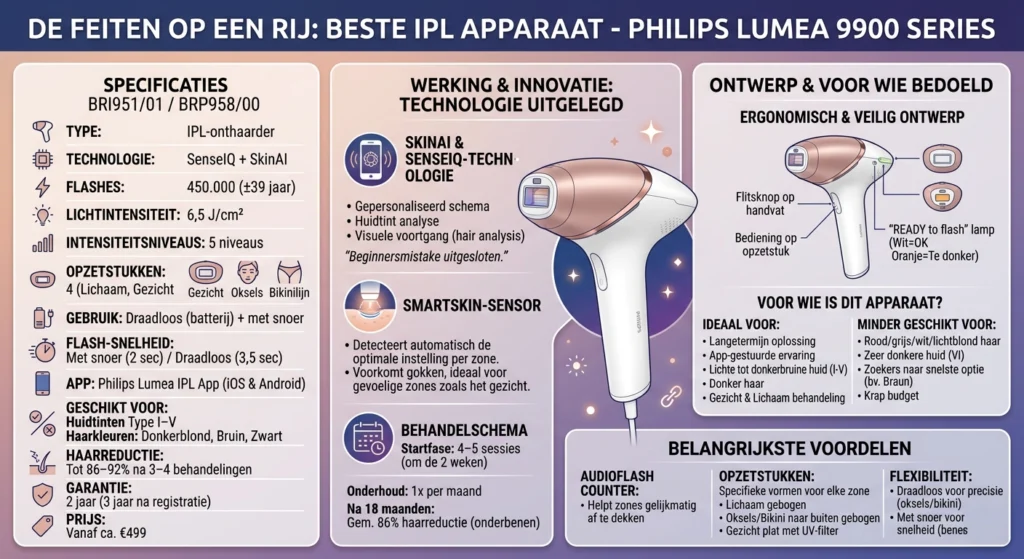 Infographic Philips Lumea IPL 9900 Series