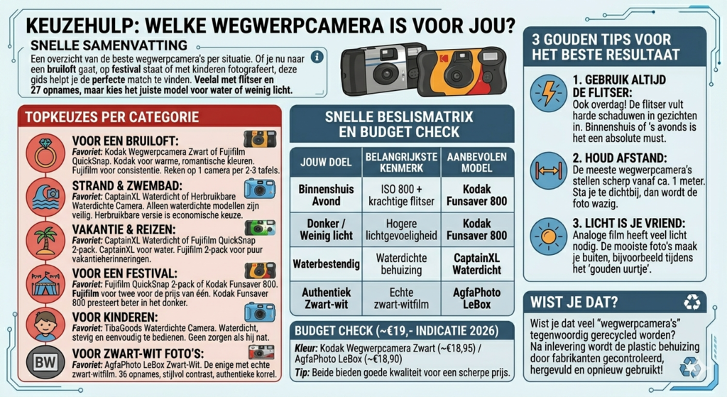 Infographic beste wegwerpcamera