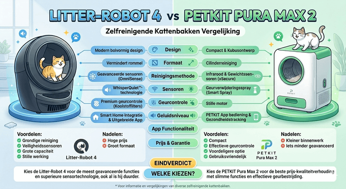 Litter-Robot 4 vs PETKIT Pura Max 2