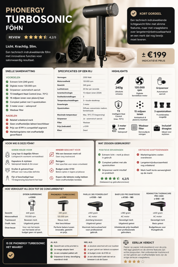 Infographic Phonergy Turbosonic - Föhn